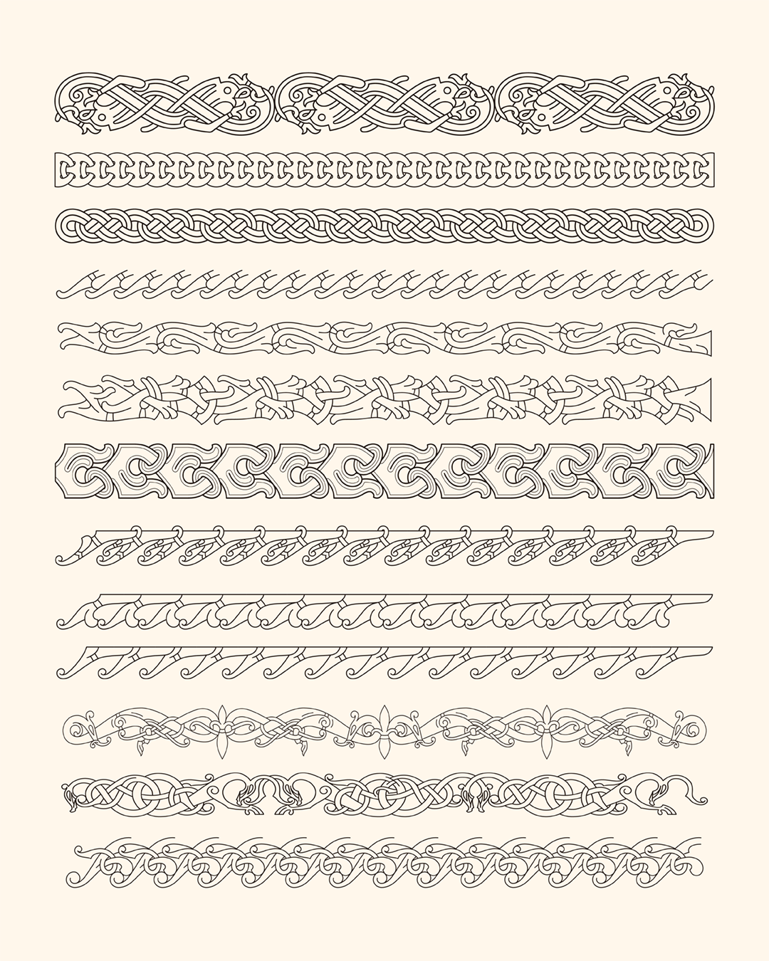 Brush Set • Viking Pattern Brushes